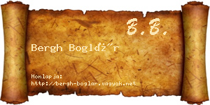 Bergh Boglár névjegykártya